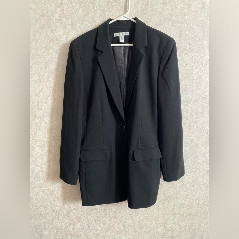 Josephine Chaus women's size 14 oversized black blazer